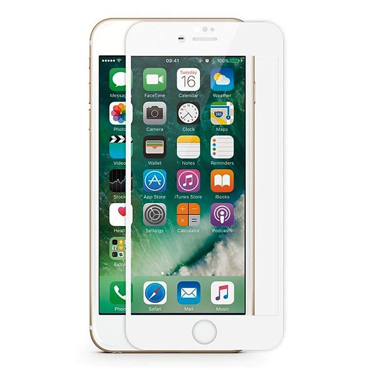 Kính Cường Lực Full Màn Hình 5D Cho Iphone 6 Plus / 6s plus - Màu Trắng