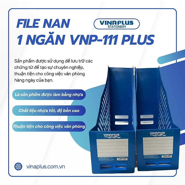 File 3 ngăn đựng tài liệu A4 Vinaplus - Ảnh 2