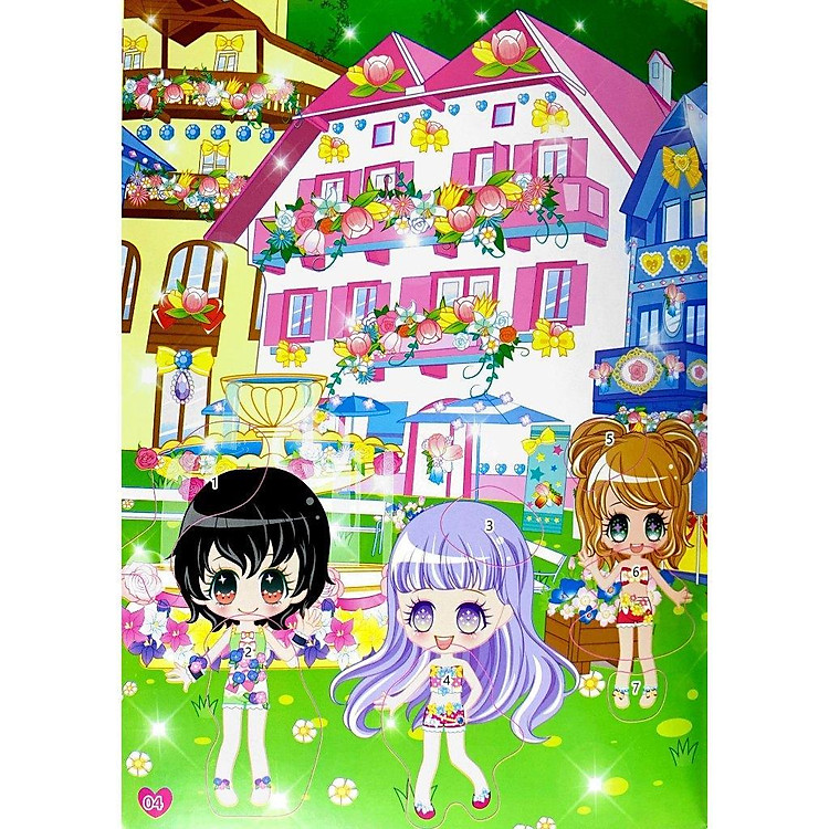 1000 Hình Dán Trang Phục Công Chúa - Công Chúa Hoa Tường Vi - Ảnh 4