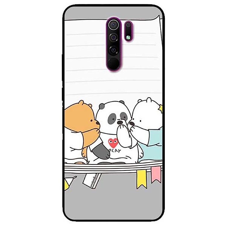 Ốp lưng dành cho Xiaomi Redmi 9 mẫu 3 Chú Gấu 3