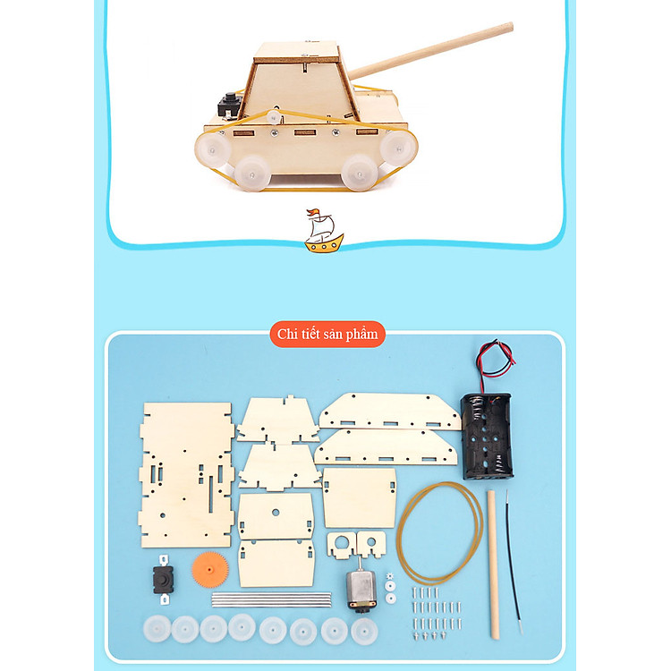 Mua Bộ Đồ Chơi Lắp Ráp Xe Tăng Gỗ Chính hãng Giá tốt - Hình ảnh 4