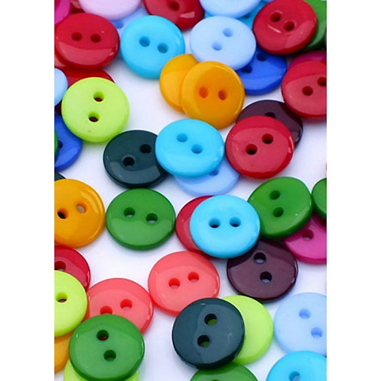 Bộ 100 nút áo màu sắc khác nhau