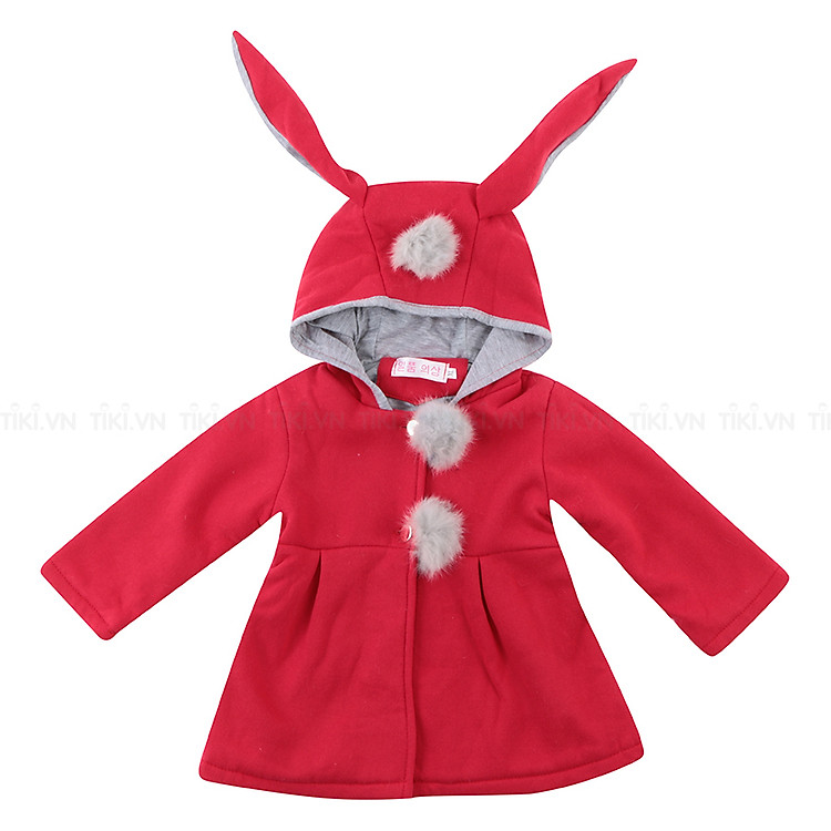 Áo Khoác Thu Đông Tai Thỏ DH-TAK24 - Đỏ