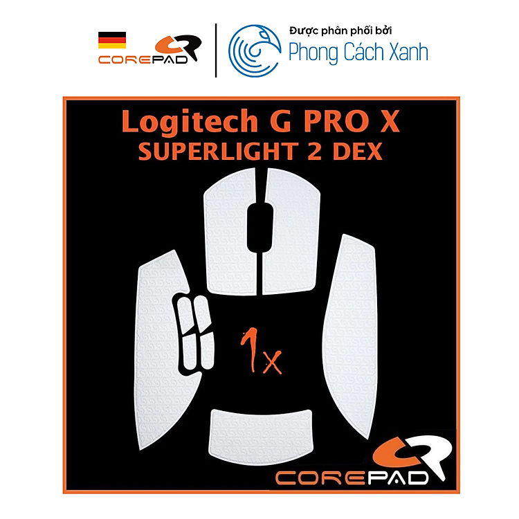 Bộ grip tape Corepad Soft Grips dành cho Logitech G PRO X SUPERLIGHT 2 DEX - Hàng Chính Hãng