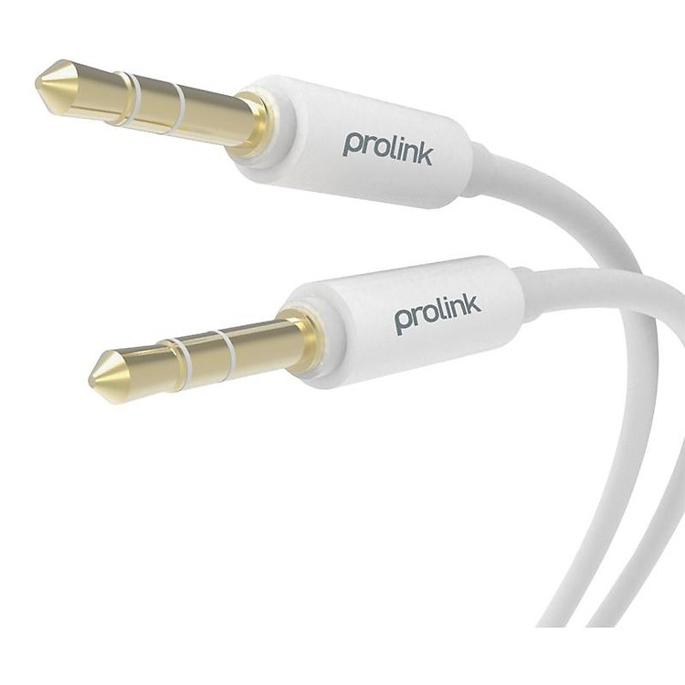 Dây Cáp Âm Thanh AUX 3.5mm Prolink 2M - MP146 - Hàng Chính Hãng - Trắng