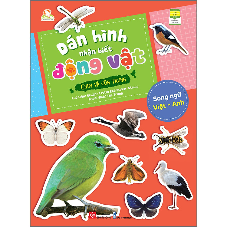 Dán hình nhận biết động vật – Chim và côn trùng