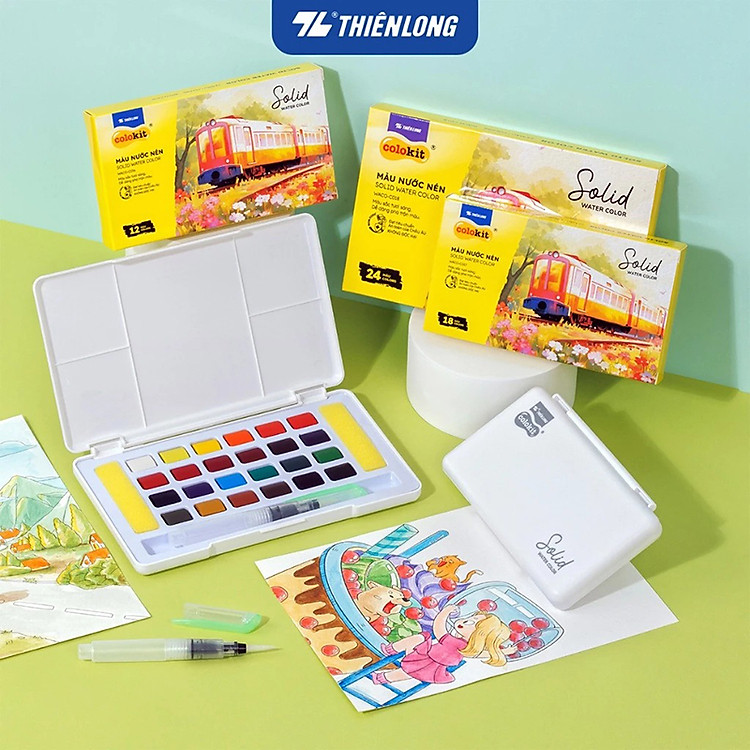 Màu Nước Nén Thiên Long Colokit (12 màu) - Ảnh 3