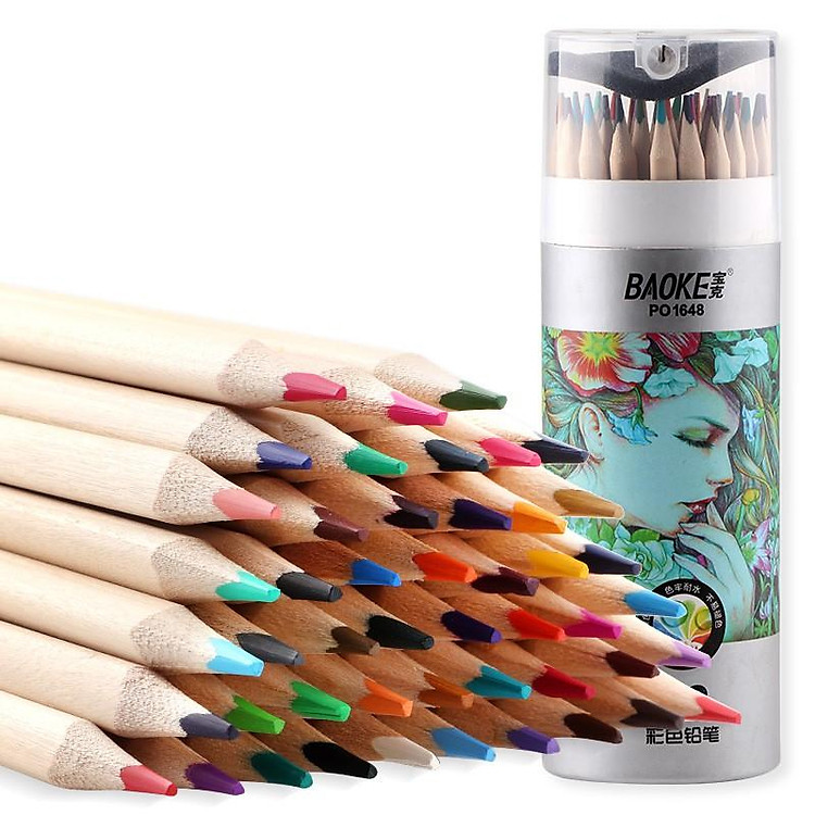Bút Chì Màu Gỗ BAOKE (12 màu) - Ảnh 2