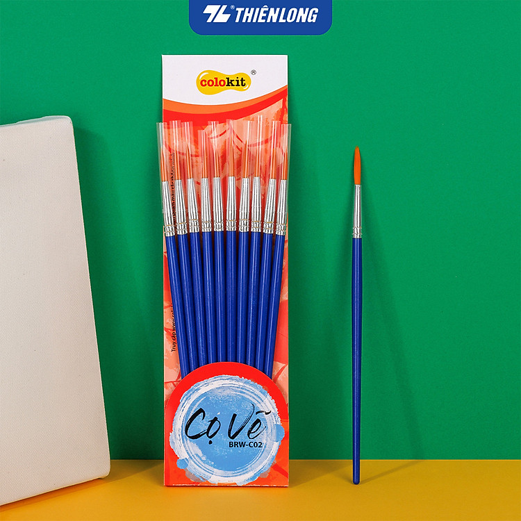 Cọ Vẽ Tròn Thiên Long Colokit BRW-C02 (10 chiếc)