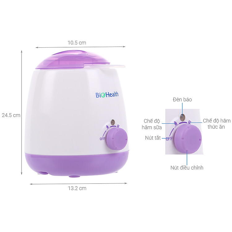 Máy hâm sữa Biohealth BH8110 HME Chính hãng Giá rẻ - Hình ảnh 2