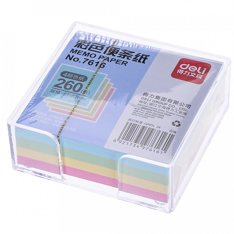 Giấy Note Deli 4 màu 7616