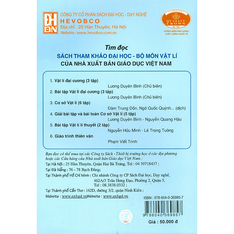 Vật Lí Đại Cương - Tập Một: Cơ-Nhiệt (Tái bản lần thứ 26 năm 2023) - Ảnh 2