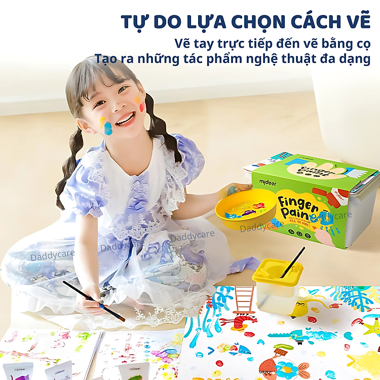 Bộ màu Finger Paint Mideer an toàn cho bé Chính hãng Ưu đãi - Hình ảnh 4