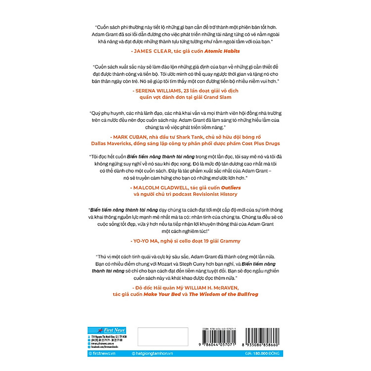 Biến Tiềm Năng Thành Tài Năng (Adam Grant) - Ảnh 3