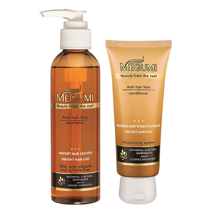 Bộ Sản Phẩm Ngăn Lão Hóa Tóc Megumi Anti-Aging Hair RMV-M-Pack1 - Tặng Hộp 5 Gói Dầu Gội Megumi