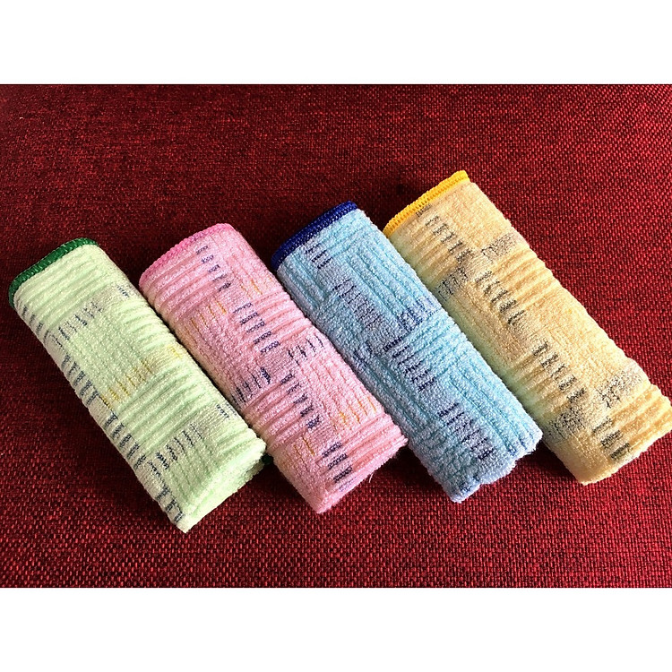Bộ 5 khăn sợi tre mềm mịn, kháng khuẩn KT 30x50cm (Giao nhiều màu)