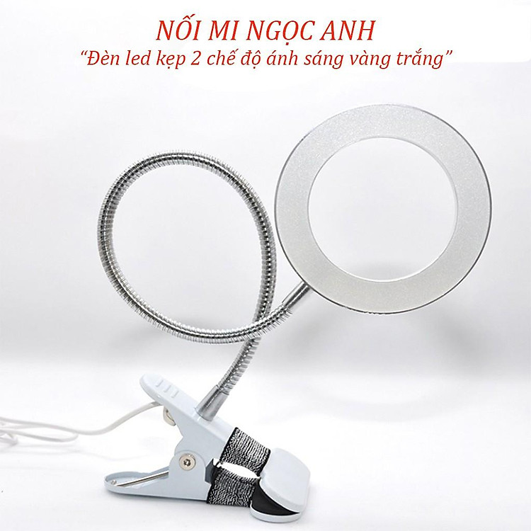 Đèn led mini kẹp bàn nối mi, đèn led kẹp bàn làm nail