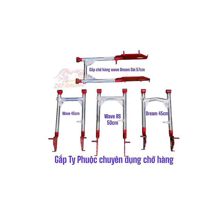 Gắp Xe Máy làm từ Ty Phuộc chuyên dụng chở hàng dành cho xe Dream Wave Nhỏ Wave RS và Gắp dài 4 phuộc hàng chất lượng