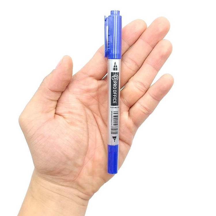 Bút Lông Dầu 2 Đầu PO-TM101 - Mực xanh - Ảnh 3