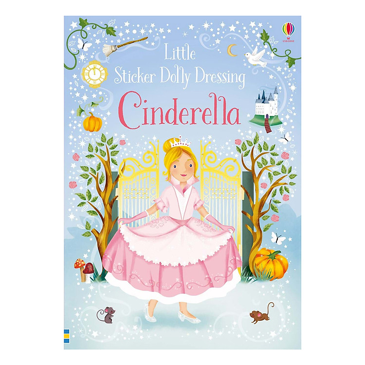 Sách Usborne Little Sticker Dolly Dressing Fairytales Cinderella