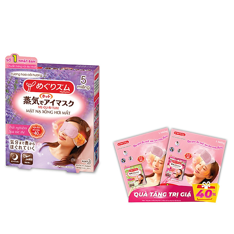 Combo 1 Hộp MeRhythm Hương Lavender + Tặng 1 Miếng MegRhythm Hoa Hồng và Hoa Cúc