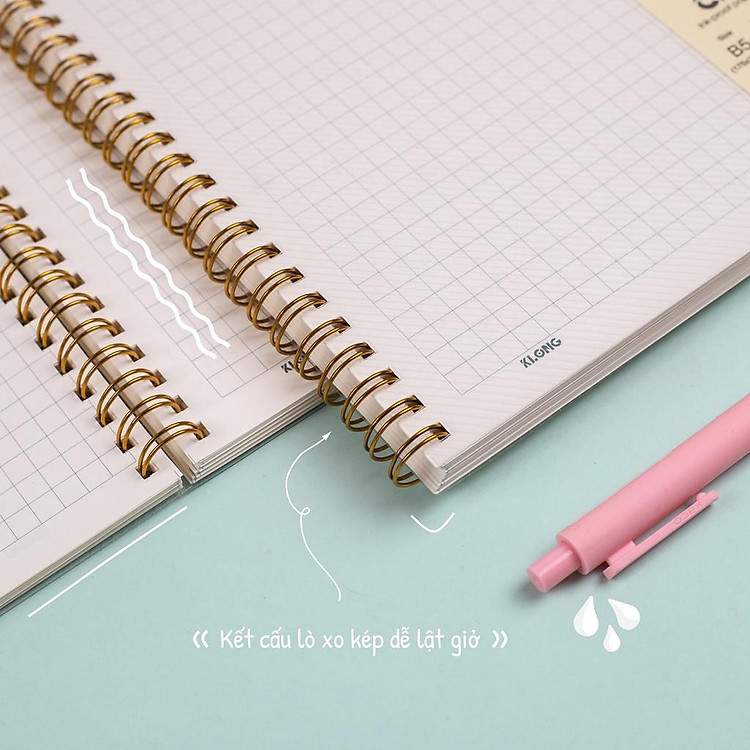 Sổ caro ô 6x6mm bìa trong suốt B5 (120 trang)