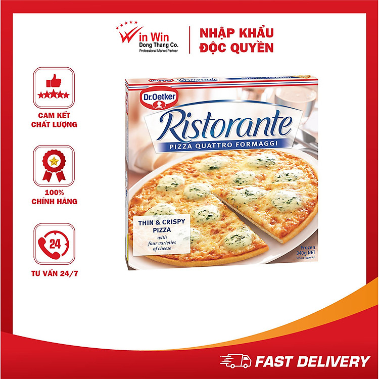 Pizza Ristorante 4 Loại Phô Mai Dr. Oetker 340g - Nhập Khẩu Đức | Dr.Oetker Ristorante Pizza Quattro Formaggi 340g
