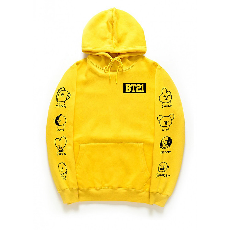 Áo Hoodie Tata RJ Cooky Chimmy Shooky Koya BT21