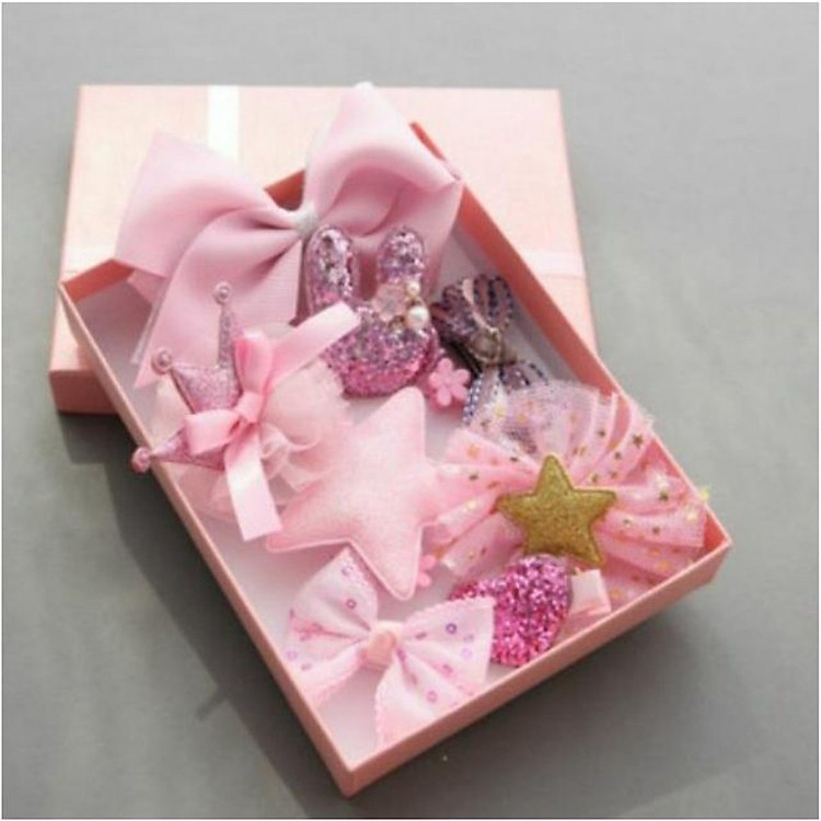 Hộp kẹp tóc 10 món cho bé