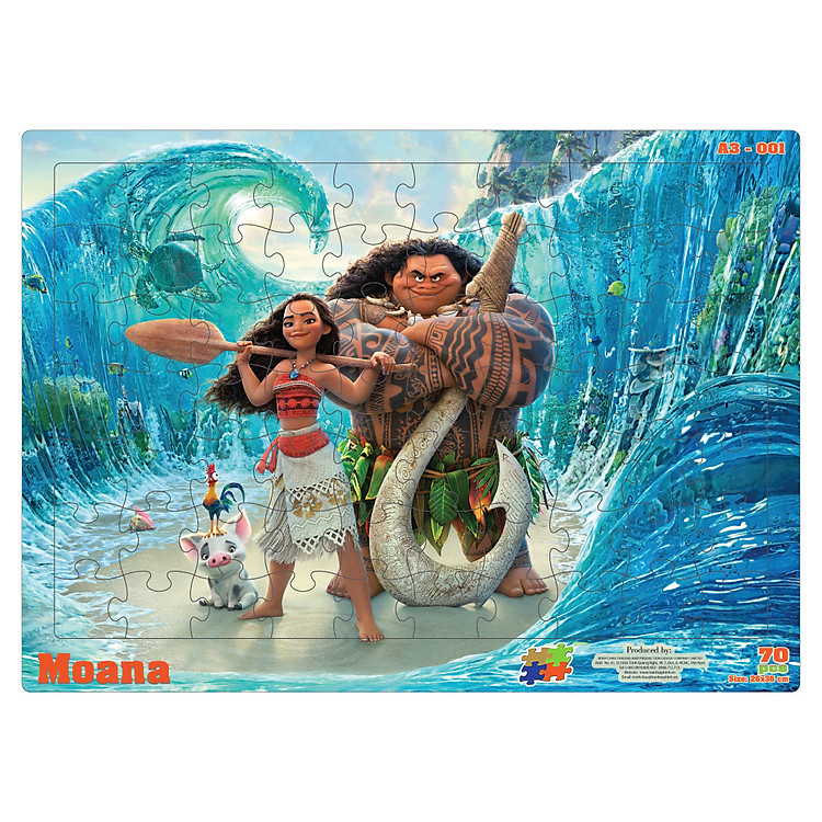 Bộ tranh xếp hình 70 mảnh A3 cho bé Chính hãng Ưu đãi - Hình ảnh 2