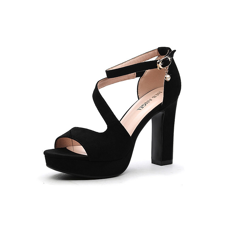 Giày Cao Gót Quai Cắt Táo Bạo 8cm