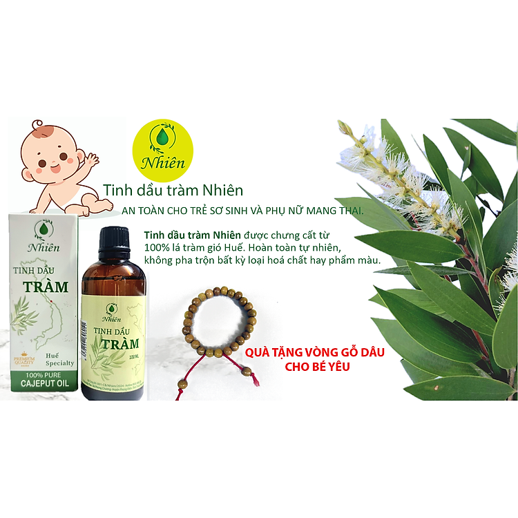 Tinh dầu tràm Huế 100ml cho bé Chính hãng Giá rẻ