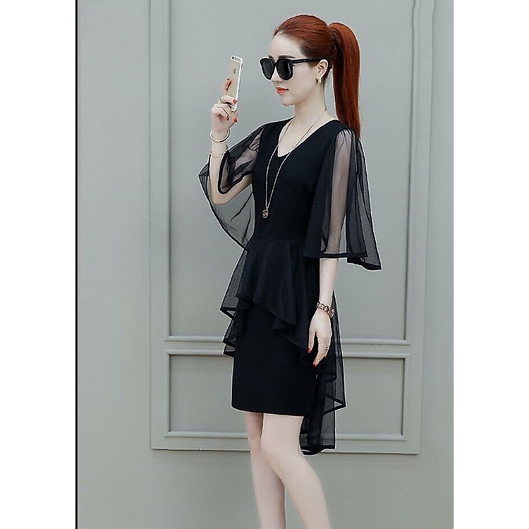 Đầm Đuôi Tôm Tay Cánh Dơi SK48222