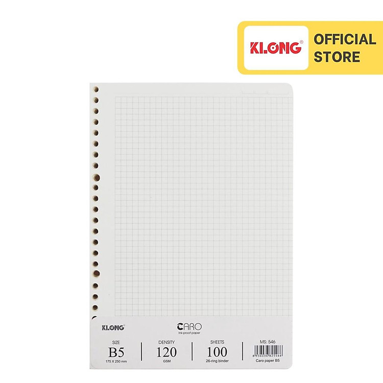 Ruột sổ còng Caro KLONG B5 (100 tờ)