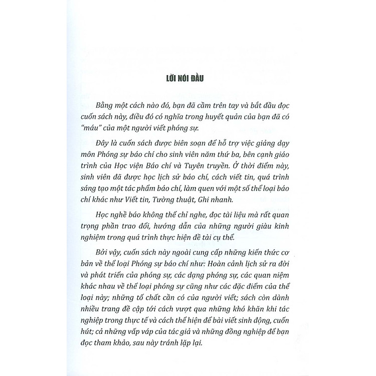 Phóng Sự Báo Chí - Lý Thuyết, Kỹ Năng Và Kinh Nghiệm (In lần thứ ba có bổ sung, chỉnh sửa) - Ảnh 2