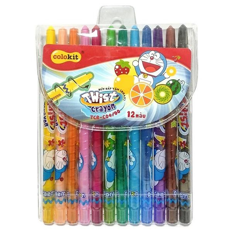 Bút Sáp Vặn Tcr-C04/Do (12 màu)
