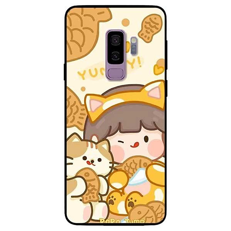 Ốp lưng dành cho Samsung S8 - S8 Plus - S9 Plus mẫu Cô Gái Ăn Kem