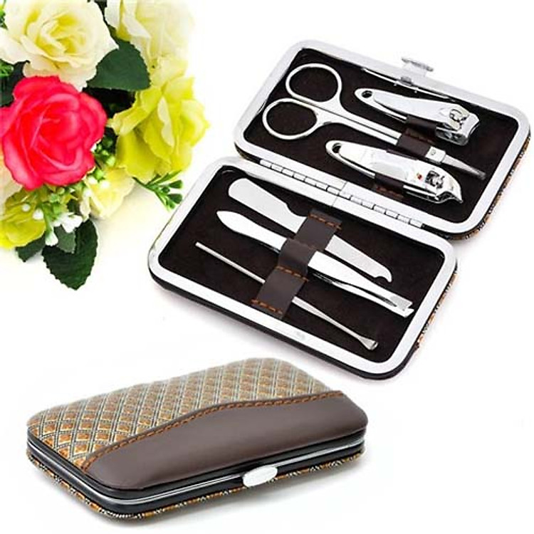 Bộ sản phẩm chăm sóc móng 7 món inox tiện ích (Giao màu ngẫu nhiên)