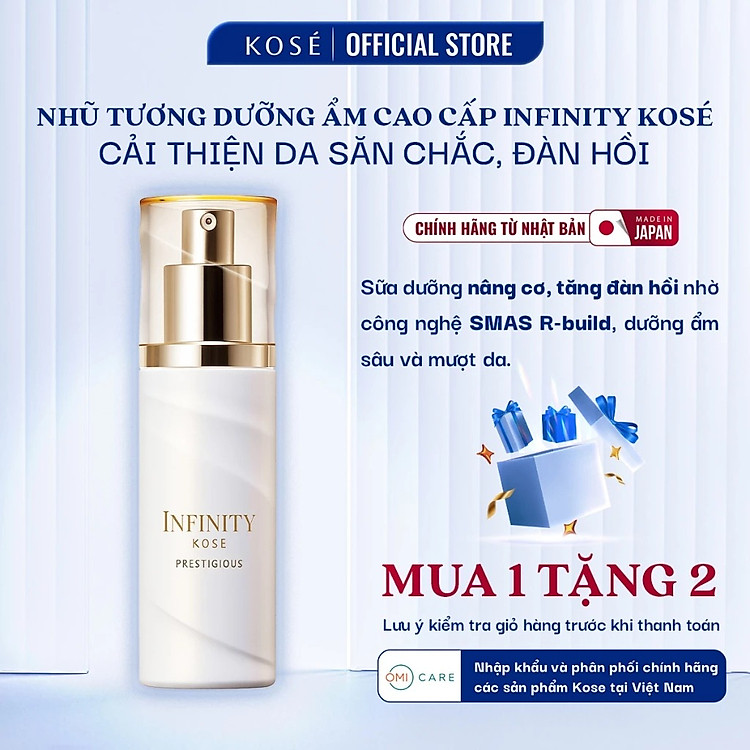 Nhũ Tương Dưỡng Ẩm Cao Cấp Cải Thiện Độ Săn Chắc & Đàn Hồi Cho Da, Công Nghệ SMAS R-Build Infinity Kosé Nhật Bản 120ml