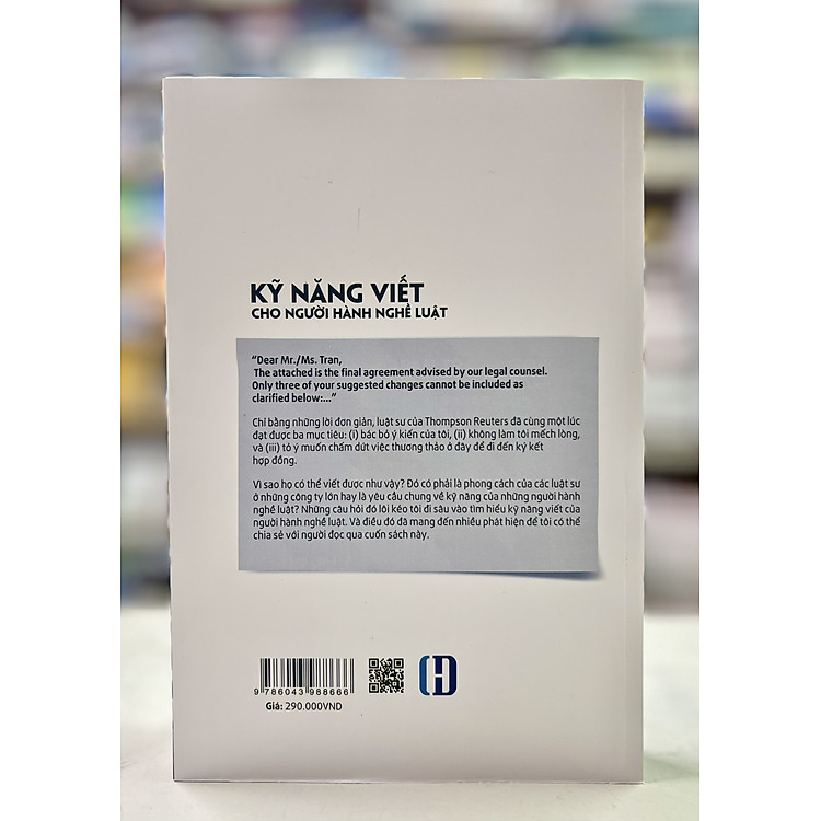 Kỹ Năng Viết Cho Người Hành Nghề Luật - Tái Bản Lần Thứ Nhất Có Sửa Chữa, Bổ Sung - Ảnh 2