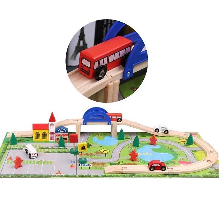 Đồ chơi xếp hình giao thông 40 chi tiết Chính hãng Giá tốt - Hình ảnh 3