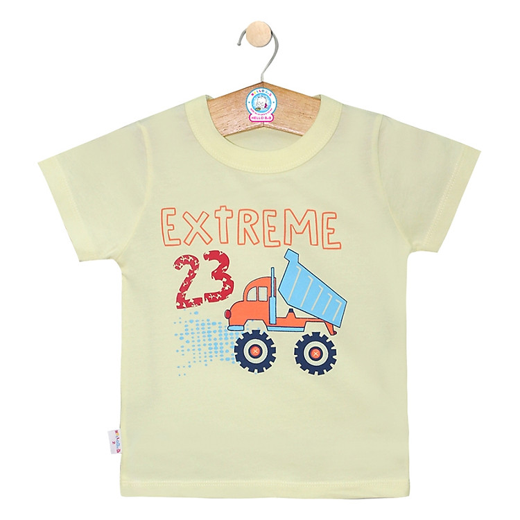 Áo Cổ Viền Bo Màu Tay Ngắn HELLO B&B AL0479 - Hình In Ngẫu Nhiên