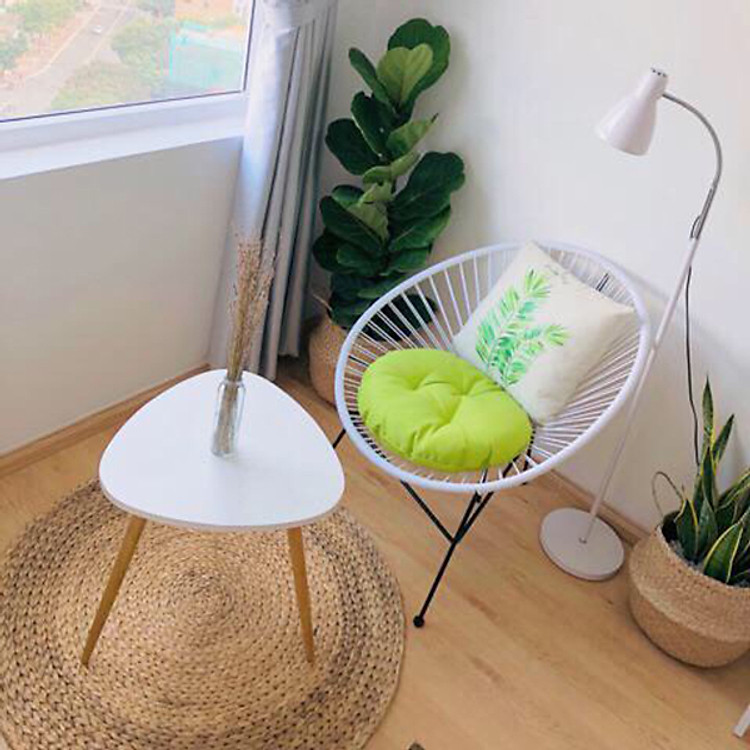 BÀN TRÀ SOFA MẶT TAM GIÁC CHÂN GỖ SỒI