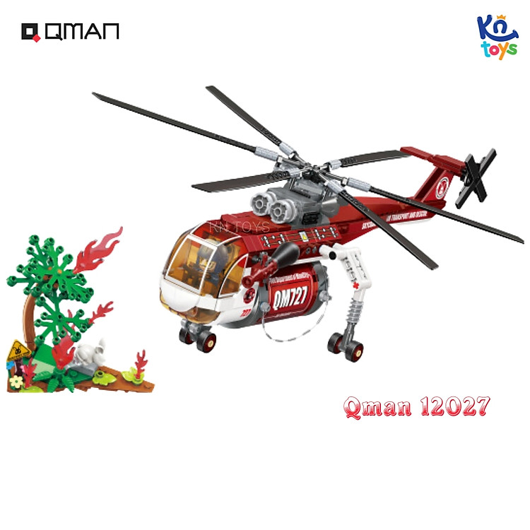 Mua tại Tiki: Mua Đồ Chơi Xếp Hình Qman 12027 - Trực Thăng Chính hãng Giá tốt