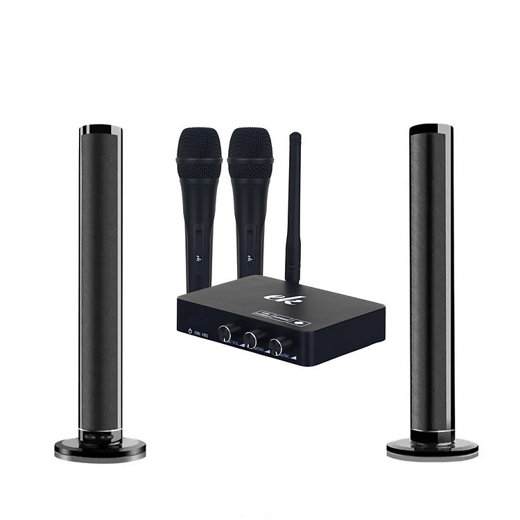 Bộ loa karaoke UHF SK30 kèm 2 micro không dây