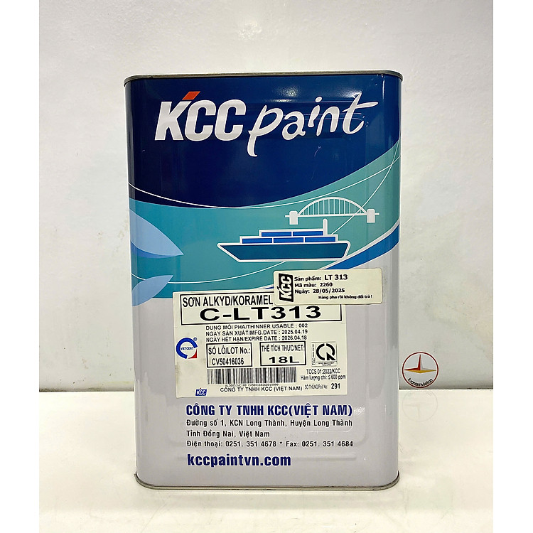 Sơn Alkyd KCC LT313 Base C màu nâu đỏ 2260 _18L