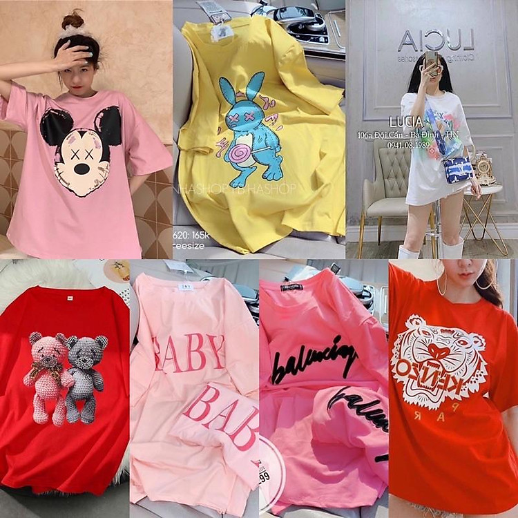 Áo Thun Nữ Áo Phông Nữ Hàng Quảng Châu Mới Về Siêu Đẹp Siêu Hot