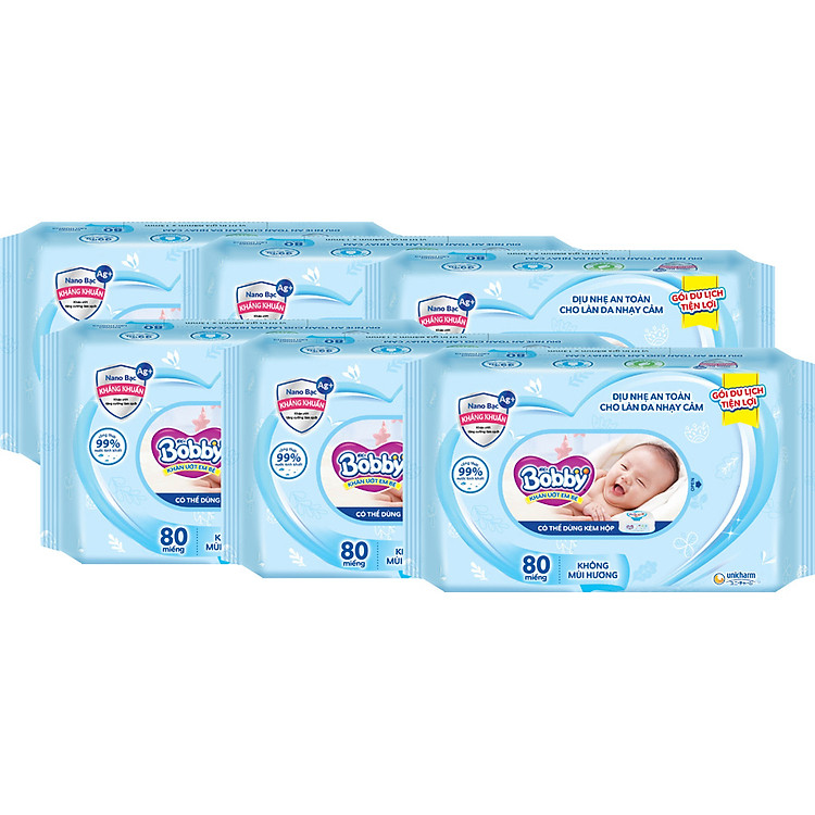 Mua Combo Tiết Kiệm: 6 Gói Khăn Ướt Bobby Tiết kiệm - Hình ảnh 2