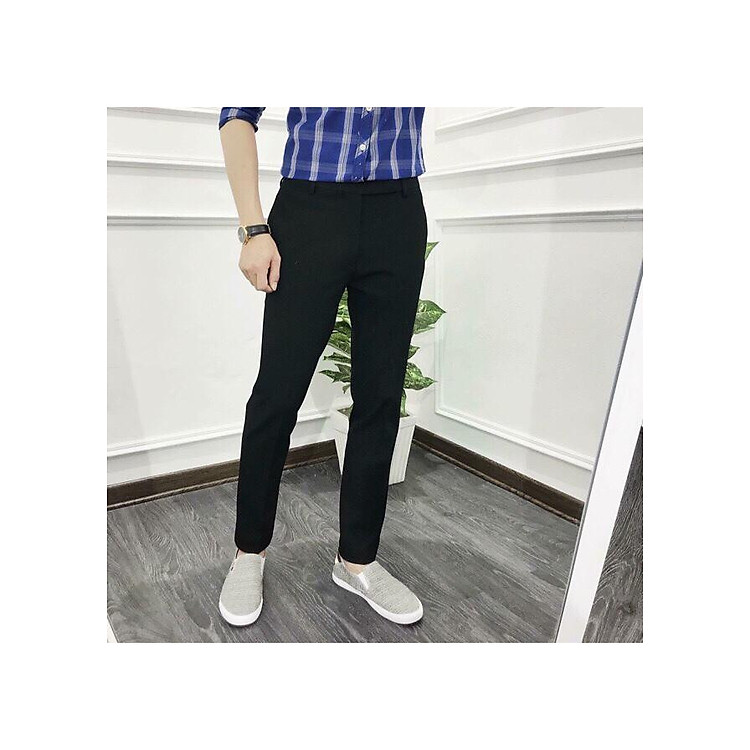 Quần tây âu nam dáng ôm, ống côn, vải đẹp phong cách công sở trẻ trung