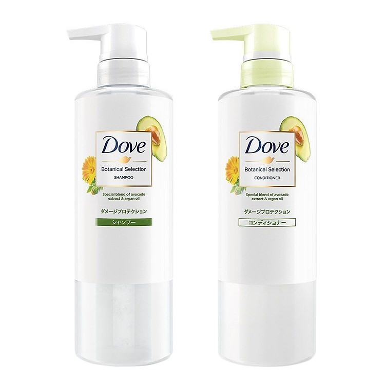 Combo Kem xả và Dầu gội DOVE Phục hồi hư tổn Chiết xuất Bơ & dầu Argan Giúp nuôi dưỡng & ngăn ngừa gãy rụng 500g